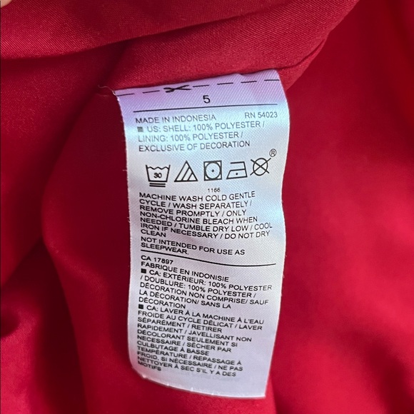 Janie and Jack Red Dress with White Lace Accent - Picture 6 of 6